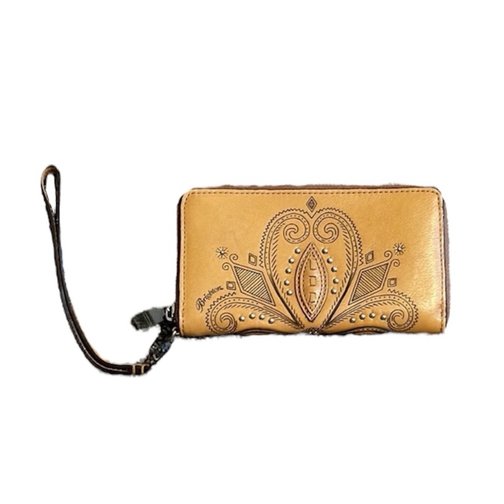 Brighton Leather Wristlet Wallet w/ Built-in Card Case and Coin Purse